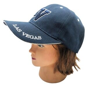 LAS VEGAS‎ Blue Baseball Cap, 100% Cotton by LANZA USA Headwear, Adjustable